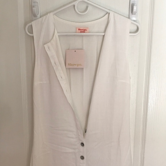 Showpo White Izmir Midi Dress - Size 4 - Picture 2 of 3